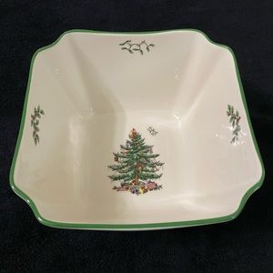 Small Spode Christmas Tree Square Bowl